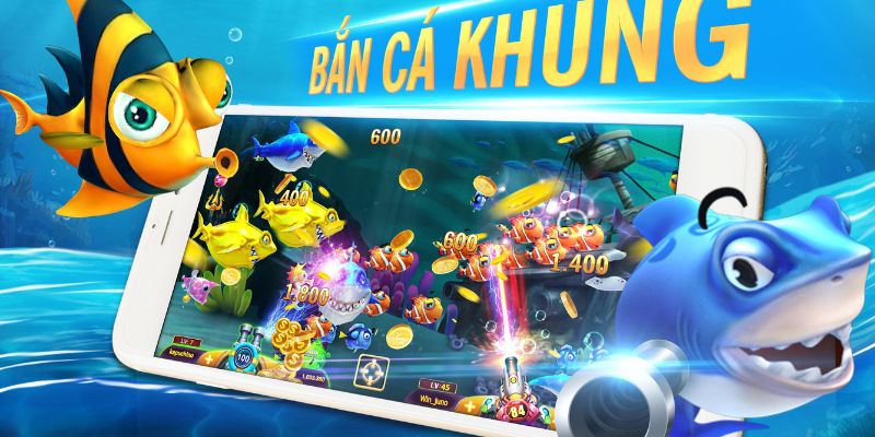 Dàn sinh vật trong game bắn cá 3 chiều cực kỳ đa dạng